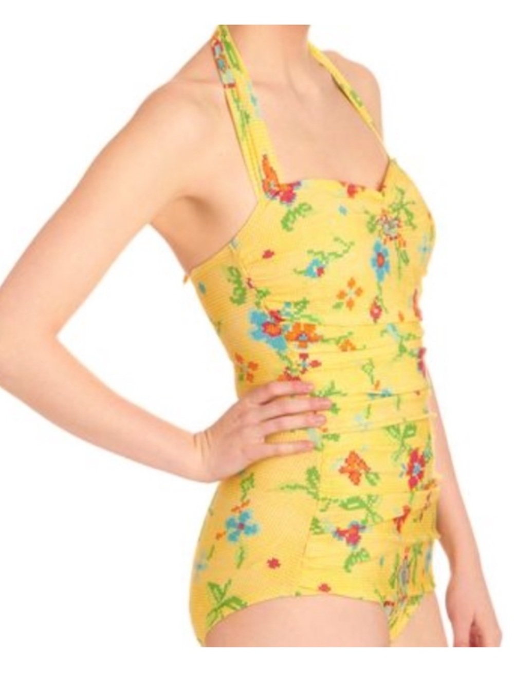 Esther Williams 50s Pinup Yellow Swimsuit 6